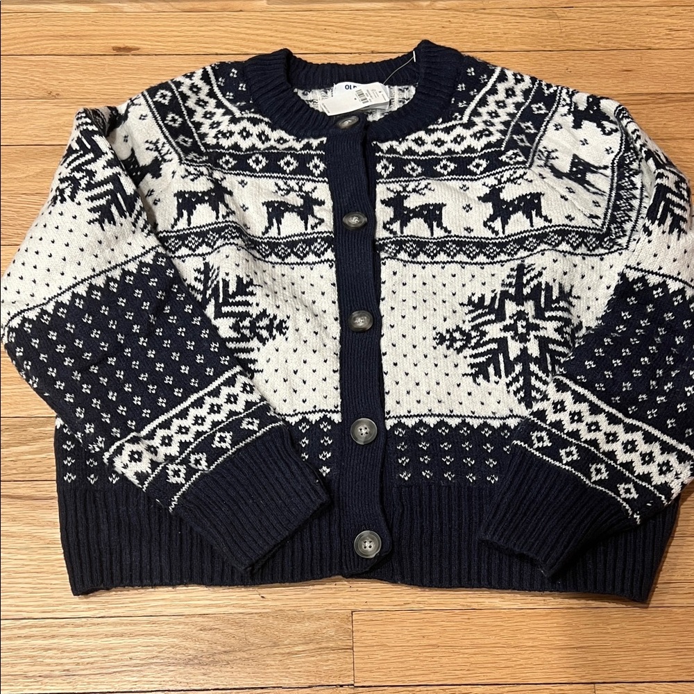 Old Navy Navy and White Women's Cardigan